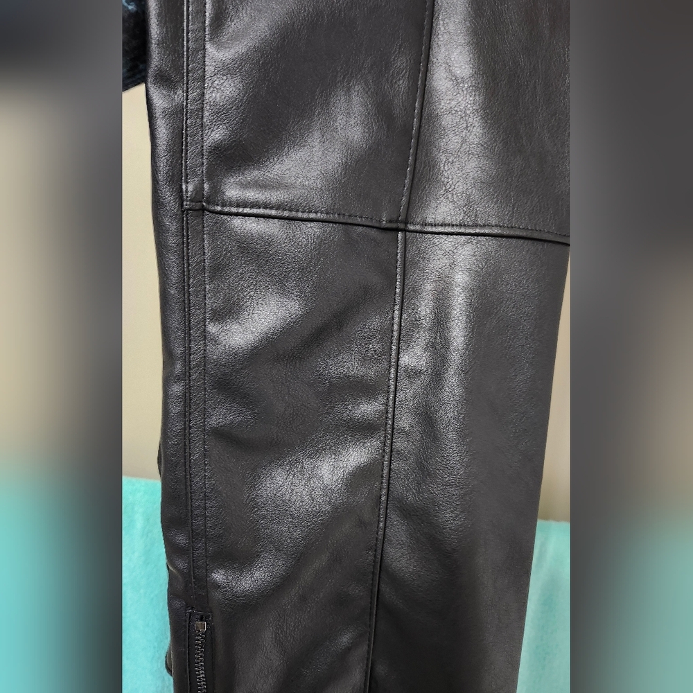 New Black Faux Leather Pants. - Picture 5 of 16